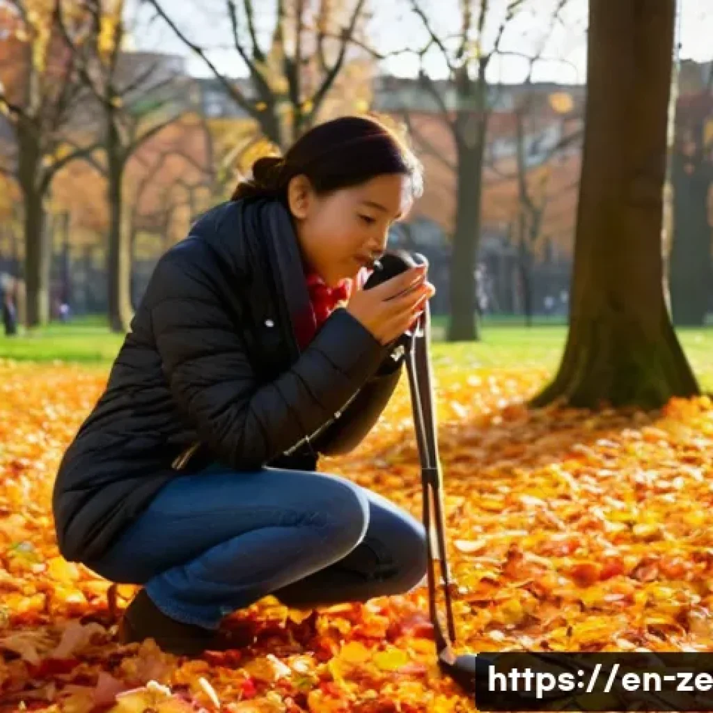 실험적 사운드 샘플링 기법 소개 - **"A solo female sound artist, in her late 20s, wearing practical outdoor clothing including a light...