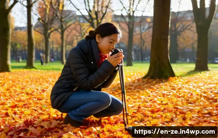 실험적 사운드 샘플링 기법 소개 - **"A solo female sound artist, in her late 20s, wearing practical outdoor clothing including a light...